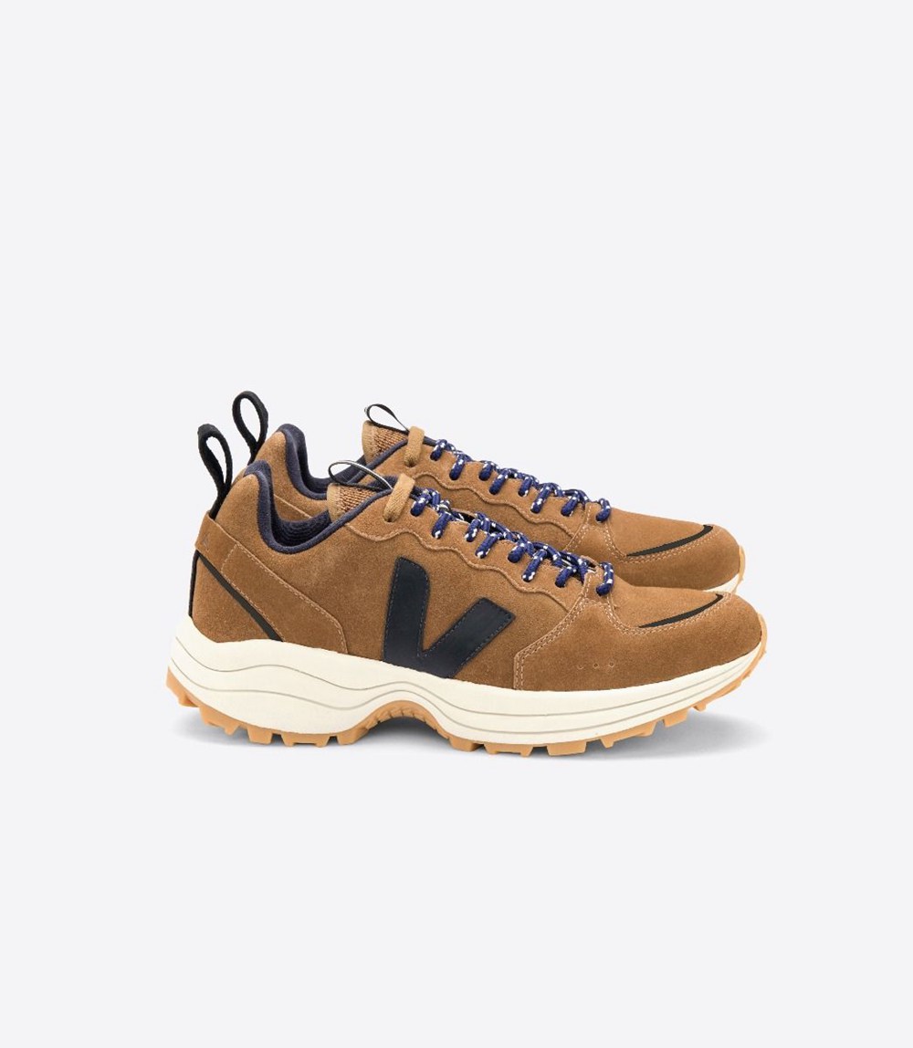 Veja Trainers Mens Brown/Black - Venturi Suede - YHGV-29654